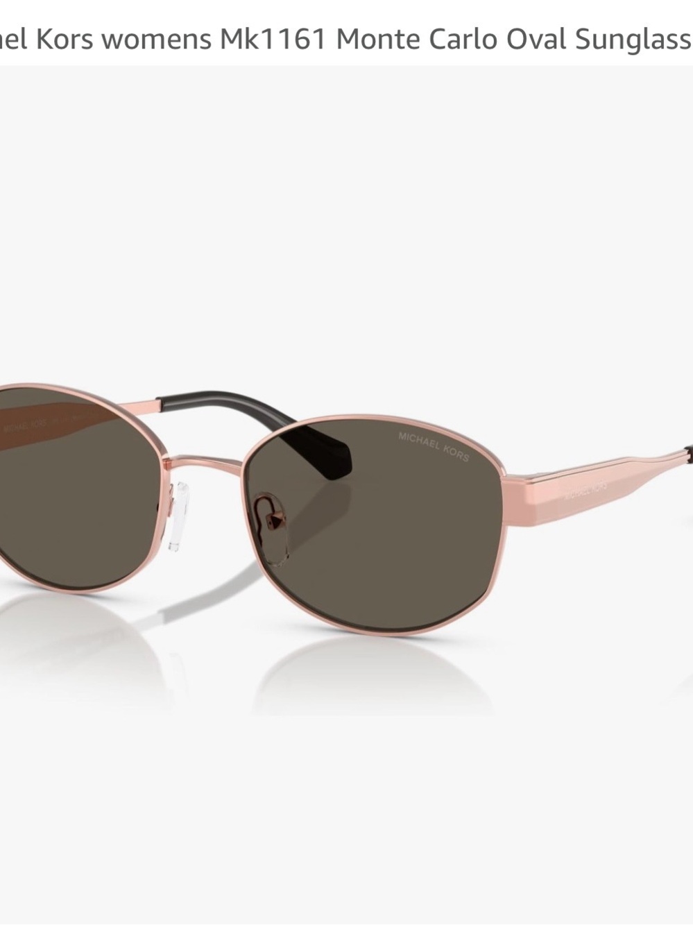 Michael Kors NWOT womens Mk1161 Monte Carlo Sunglasses Rose Gold/Chocolate Solid